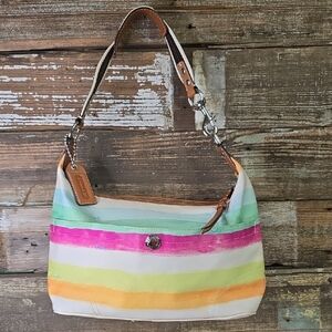 Colorful Striped Women's Shoulder Bag